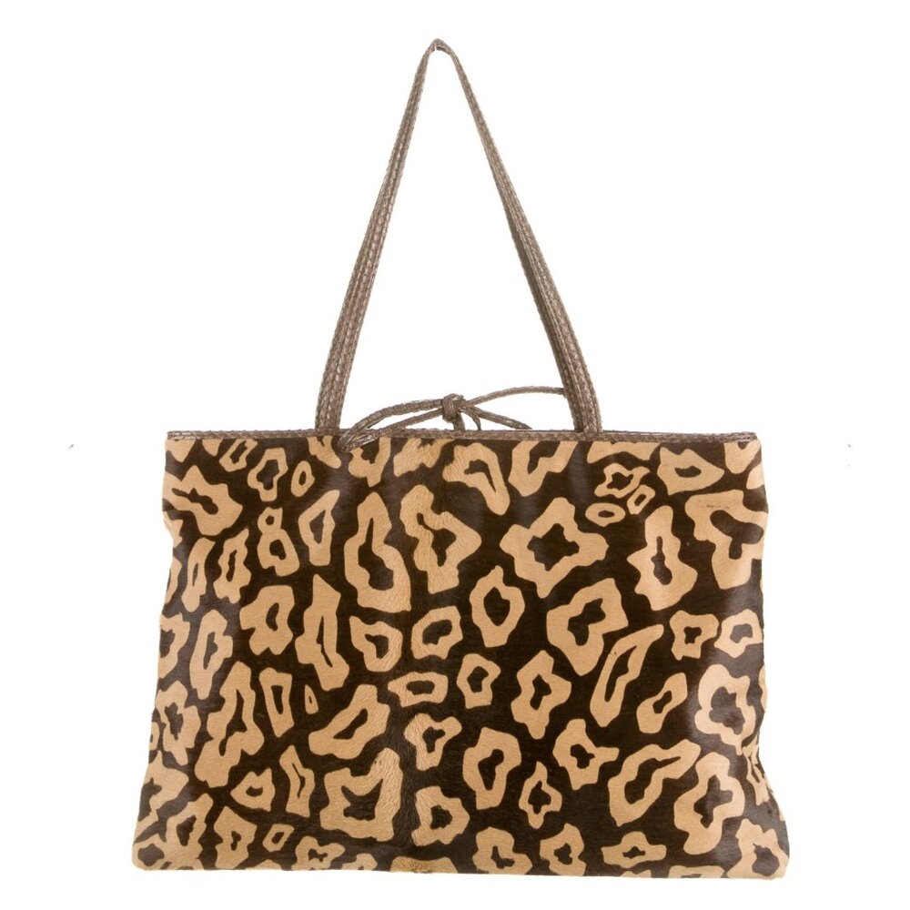CARLOS FALCHI Pony Hair Leopard Tote Bag | Quiet Luxury, Animal Print